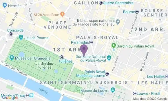 Localisation BNP Paribas Agence de Paris Pyramides