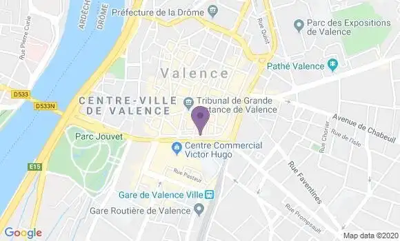 Localisation LCL Agence de Valence