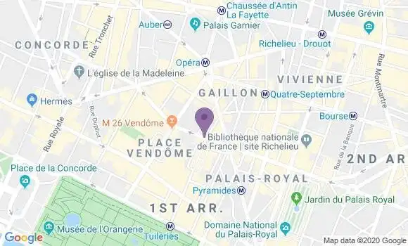 Localisation BNP Paribas Agence de Paris Antin Exclusive