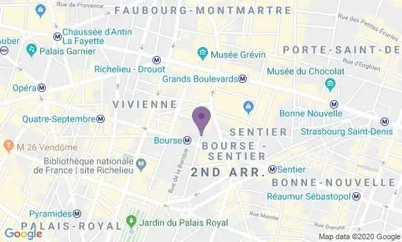 Localisation BNP Paribas Agence de Paris Notre Dame Victoires