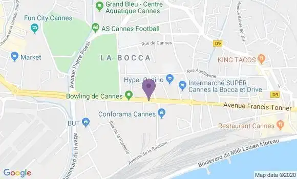 Localisation LCL Agence de Cannes la Bocca