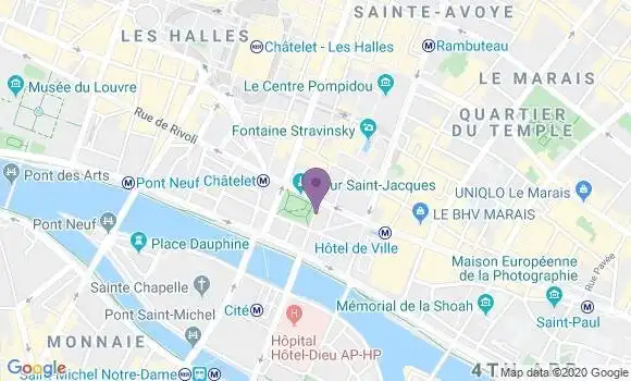 Localisation BNP Paribas Agence de Paris Saint Paul le Marais