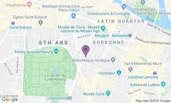 Localisation BNP Paribas Agence de Paris Sorbonne