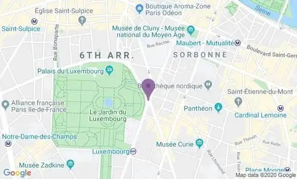 Localisation BNP Paribas Agence de Paris Médicis