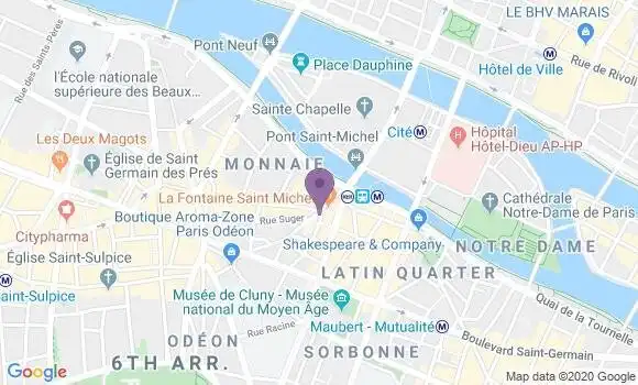 Localisation BNP Paribas Agence de Paris Saint André des Arts