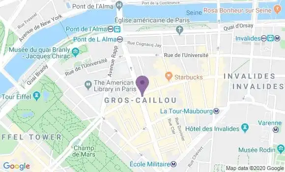Localisation BNP Paribas Agence de Paris Bosquet