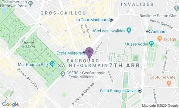 Localisation BNP Paribas Agence de Paris Ecole Militaire