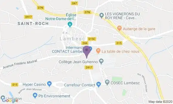 Localisation Société Générale Agence de Lambesc