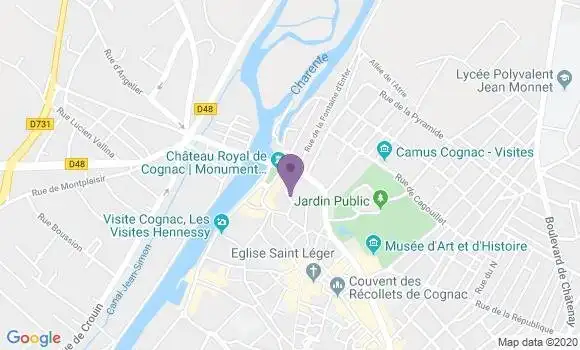 Localisation LCL Agence de Cognac
