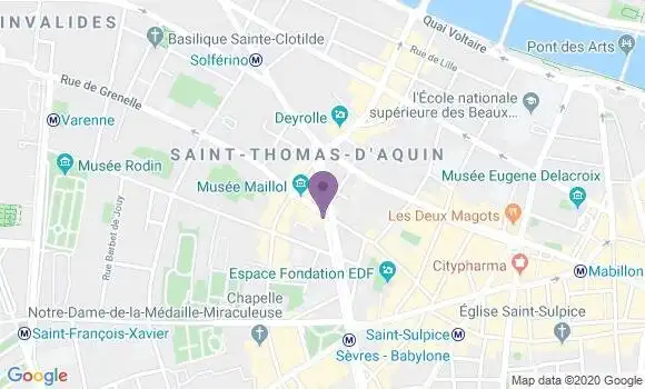 Localisation BNP Paribas Agence de Paris Raspail
