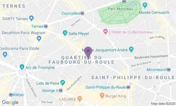 Localisation BNP Paribas Agence de Paris Friedland