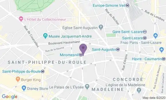 Localisation BNP Paribas Agence de Paris la Boétie