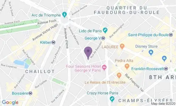 Localisation BNP Paribas Agence de Paris Marceau