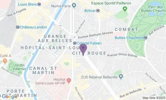 Localisation BNP Paribas Agence de Paris Colonel Fabien
