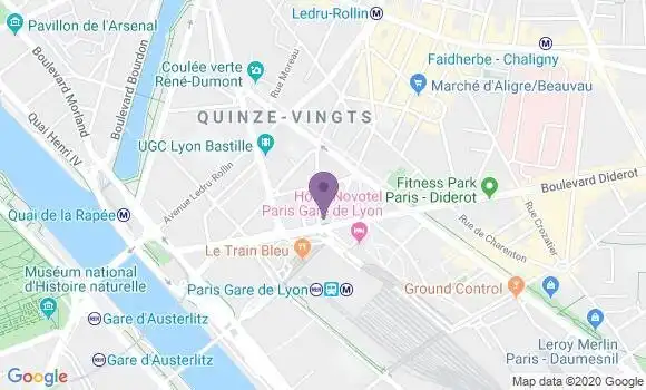 Localisation BNP Paribas Agence de Paris Diderot