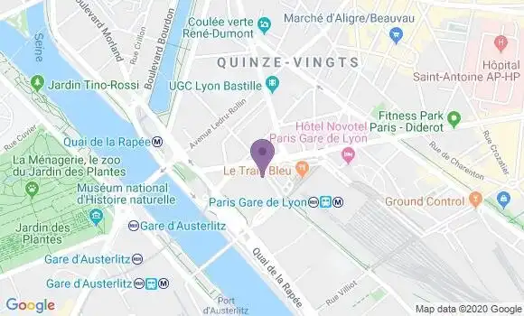 Localisation BNP Paribas Agence de Paris Gare de Lyon