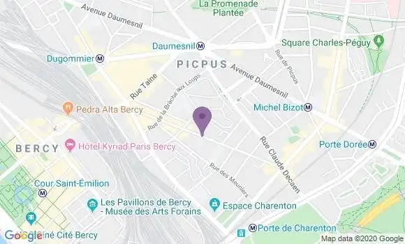 Localisation BNP Paribas Agence de Paris Rue de Wattignies