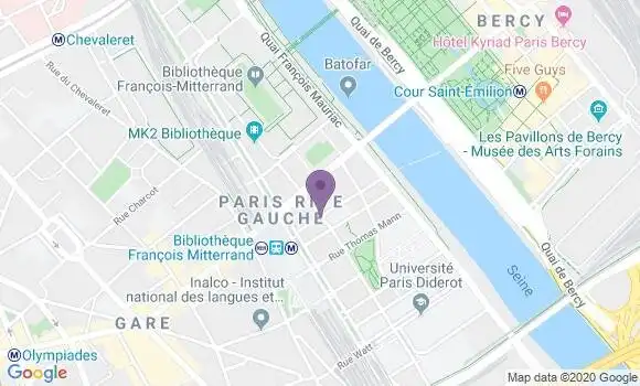 Localisation BNP Paribas Agence de Paris Bibliothèque Nationale