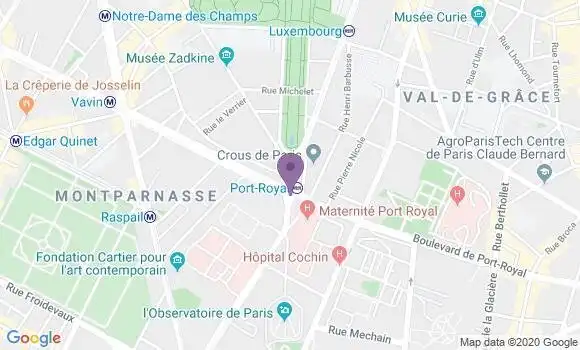 Localisation BNP Paribas Agence de Paris Port Royal