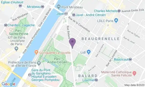 Localisation BNP Paribas Agence de Paris Balard