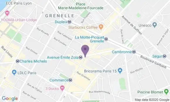 Localisation BNP Paribas Agence de Paris Commerce