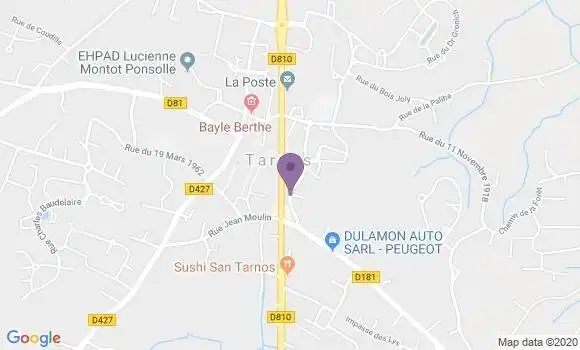 Localisation LCL Agence de Tarnos