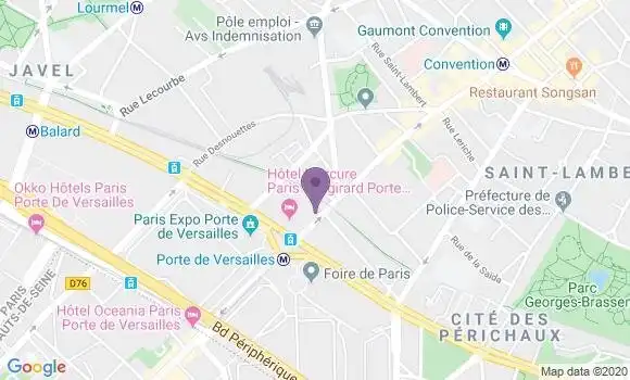 Localisation BNP Paribas Agence de Paris Porte de Versailles