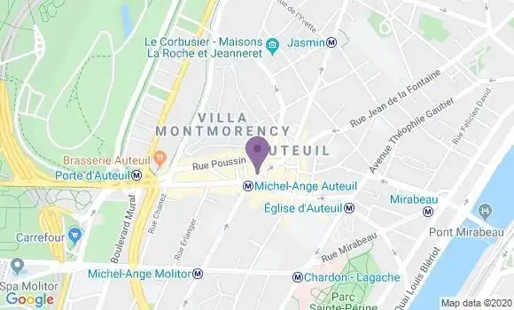 Localisation BNP Paribas Agence de Paris Auteuil
