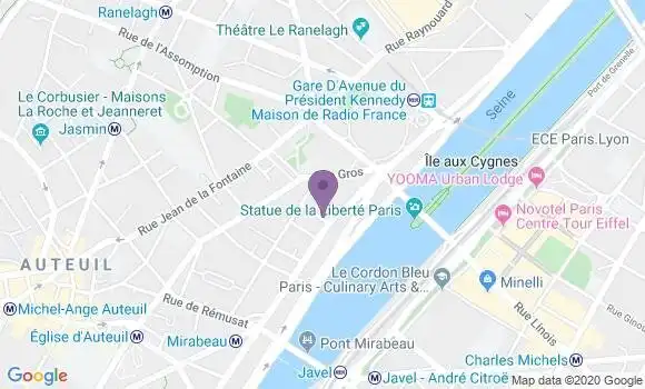 Localisation BNP Paribas Agence de Paris Louis Blériot