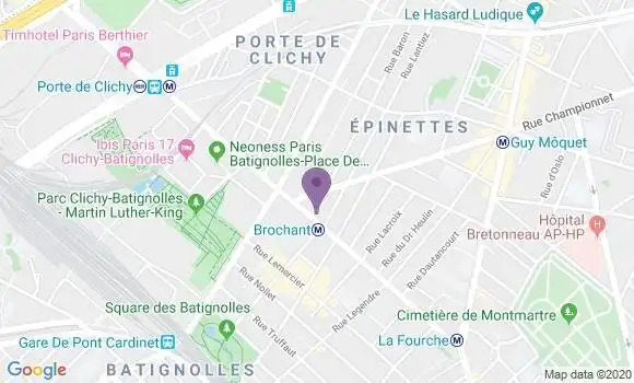 Localisation BNP Paribas Agence de Paris Brochant