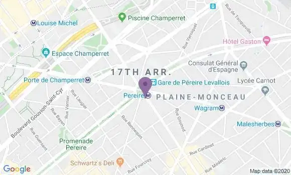 Localisation BNP Paribas Agence de Paris Place du Maréchal Juin