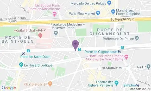 Localisation BNP Paribas Agence de Paris Boulevard Ney