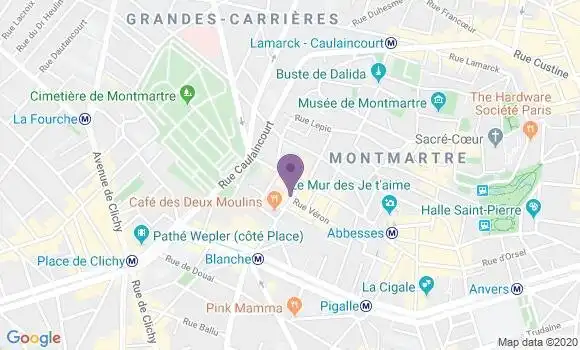 Localisation BNP Paribas Agence de Paris Rue Lepic