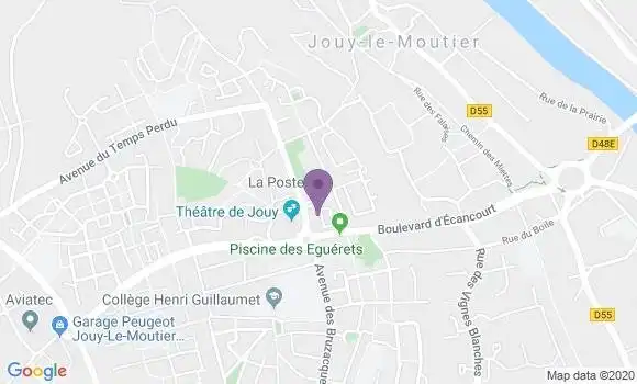 Localisation Banque Postale Agence de Jouy le Moutier