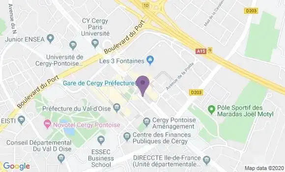 Localisation Banque Postale Agence de Cergy Pontoise Grand Centre