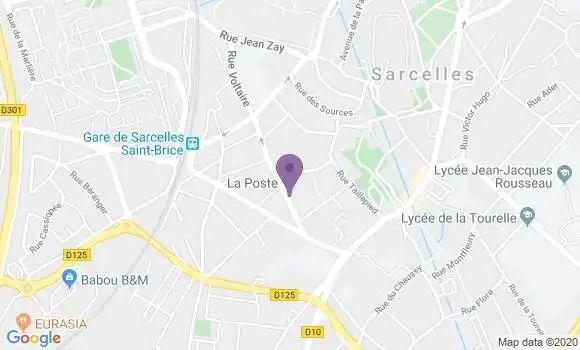 Localisation Banque Postale Agence de Sarcelles