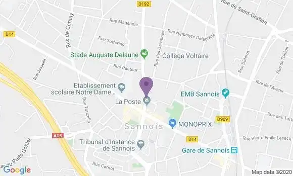 Localisation Banque Postale Agence de Sannois Centre