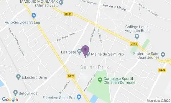 Localisation Banque Postale Agence de Saint Prix