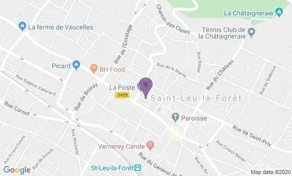 Localisation Banque Postale Agence de Saint Leu la Forêt