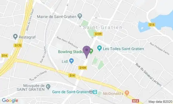 Localisation Banque Postale Agence de Saint Gratien