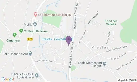 Localisation Banque Postale Agence de Presles
