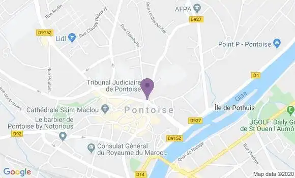 Localisation Banque Postale Agence de Pontoise