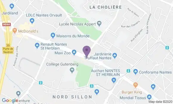 Localisation LCL Agence de Saint Herblain