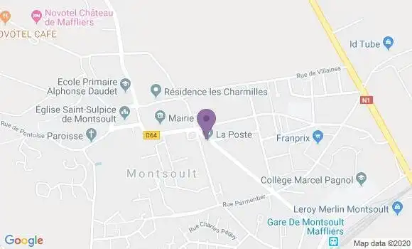 Localisation Banque Postale Agence de Montsoult