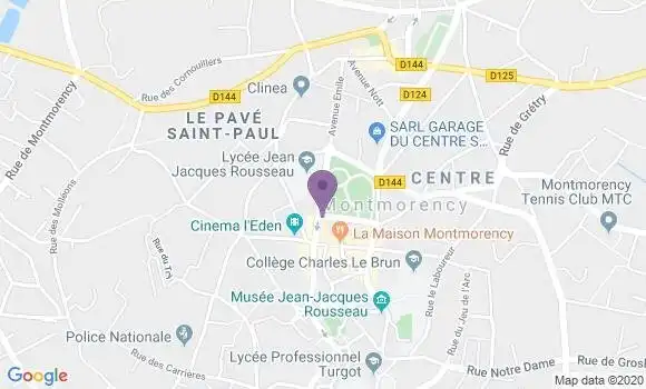 Localisation Banque Postale Agence de Montmorency