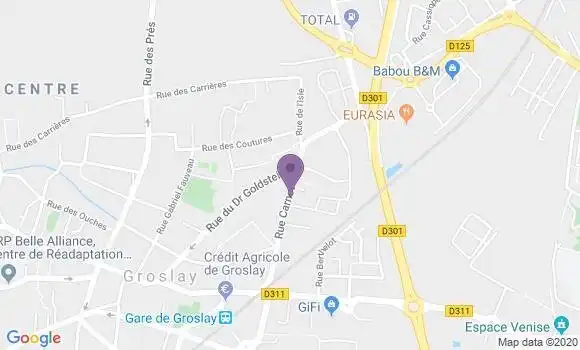 Localisation Banque Postale Agence de Montmagny