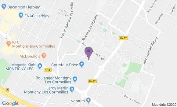 Localisation Banque Postale Agence de Montigny lès Cormeilles