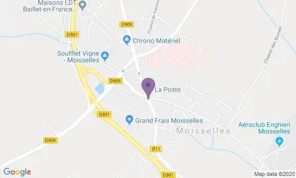 Localisation Banque Postale Agence de Moisselles