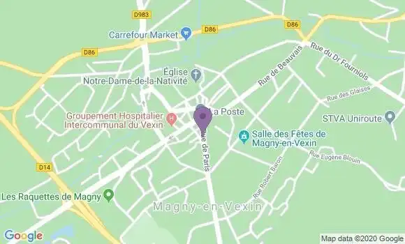 Localisation Banque Postale Agence de Magny en Vexin