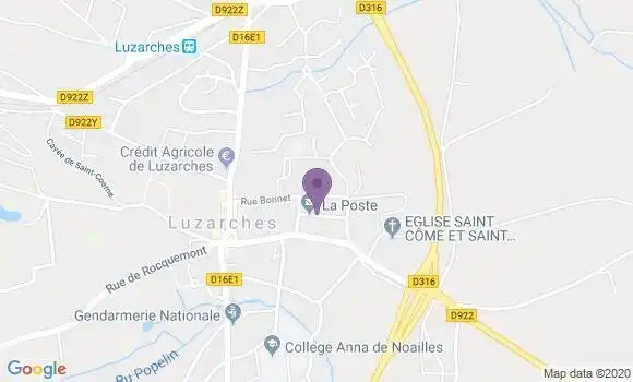 Localisation Banque Postale Agence de Luzarches